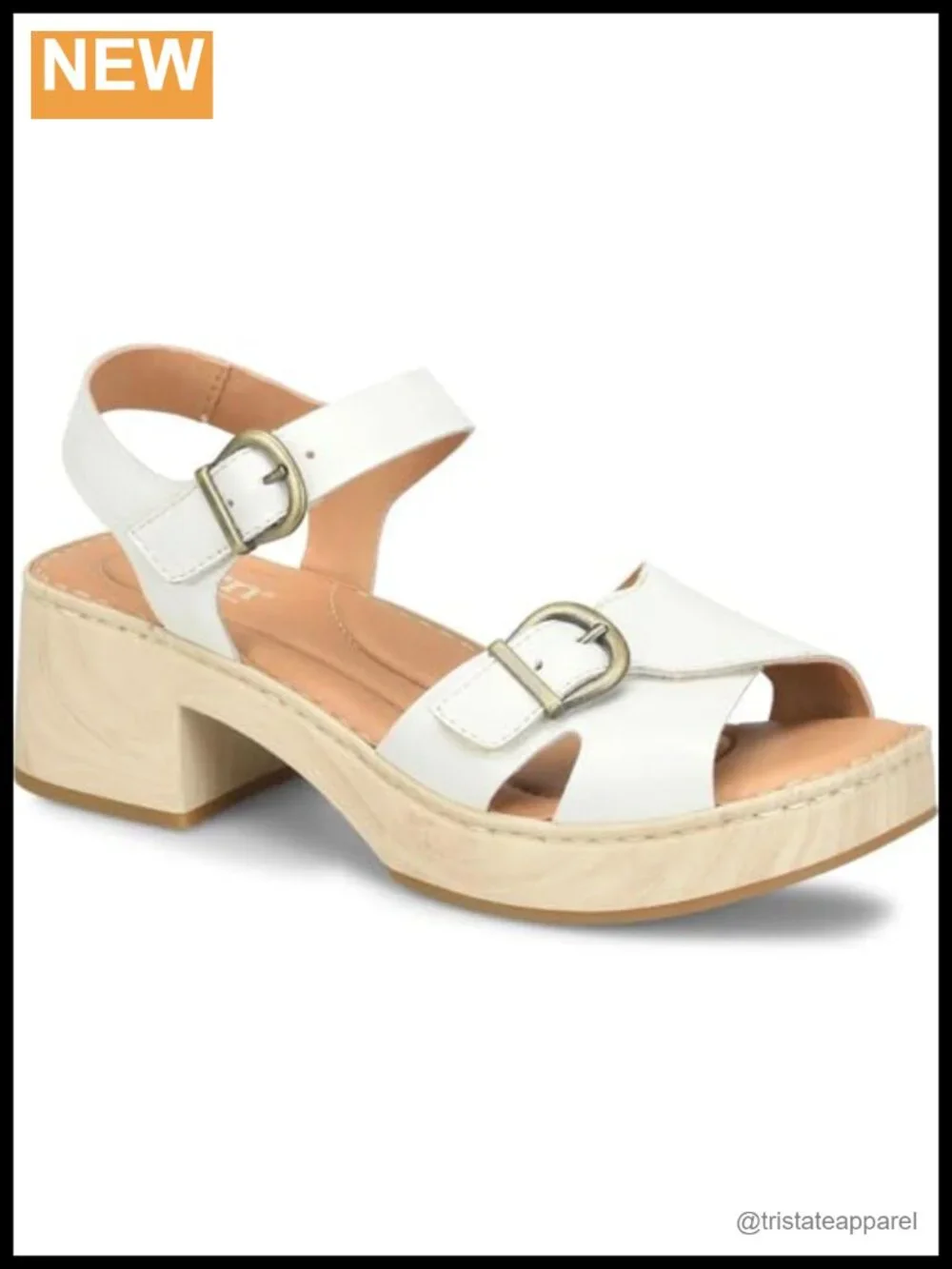 Born Women's Bella Leather Platform Sandal Comfort Buckle